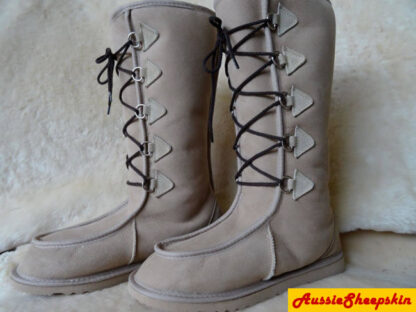 AussieSheepskin Long Gaucho Lace-up UGG Boots