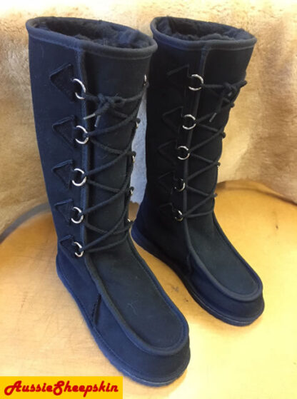 AussieSheepskin Long Gaucho Lace-up UGG Boots.